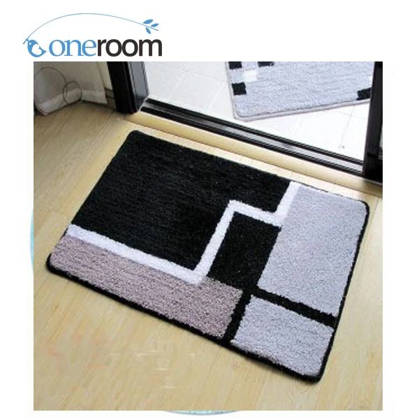 

ZD332 Black and Gray N Hook Rug Kit DIY Unfinished Crocheting Yarn Mat Latch Hook Rug Kit Floor