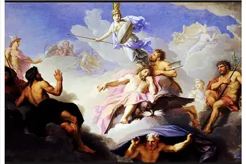 

Customized 3d photo wallpaper 3d ceiling wallpaper murals Athena frescoes ceiling murals home