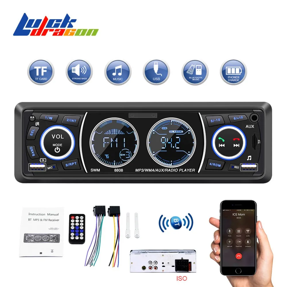 Car Radio 1 Din MP3 Player Stereo AutoRadio Multimedia Player Car Audio Bluetooth FM AUX Remote
