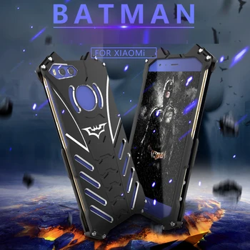 

Luxury R-Just Batman Metal Armor Case For Xiaomi Mi 5 MAX 5S Plus Note 2 5C 6 MAX 2 2 in 1 Aluminum Capinhas Back Cover