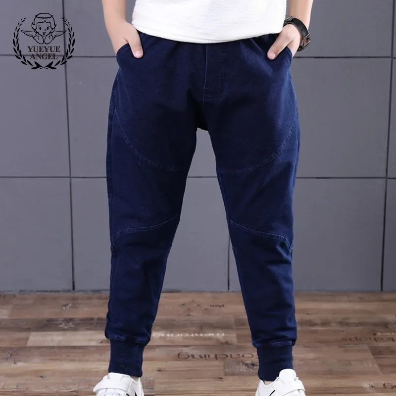 

New 2018 Clothes For Teen Boys 14 Years Old Loose Fit Jeans Black Outwear Baby Pants Boy Plus Size Mezclilla Pijkerbroek Jongens