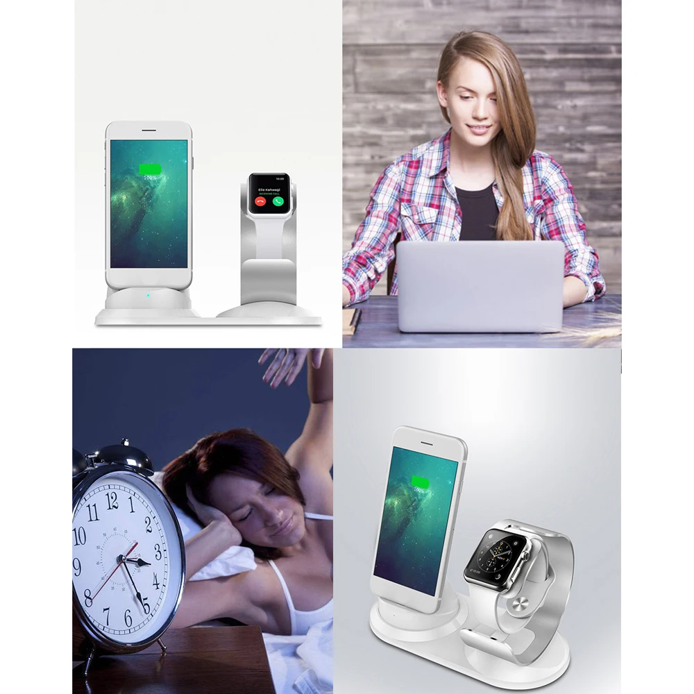  2 in 1 Charging Stand For iPhone11Pro X XR XS Max 8 7 6 Apple Watch Charger Dock Holder For iWatch 