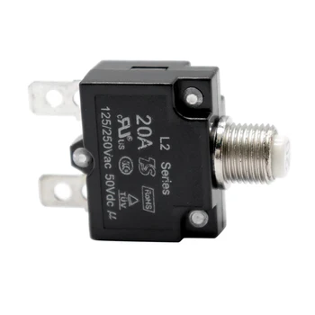 

12V-24V Push Button Resettable Circuit Breaker with 2 Quick Terminals 20AMP High Sensitivity Overload Protection