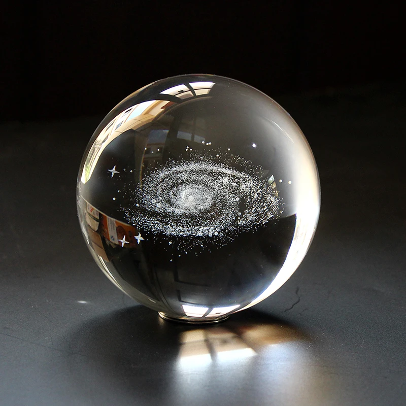 

Luxury Starry Sky 3D Laser Engraved Crystal Ball Globe Meditation Healing Magic Feng shui Sphere