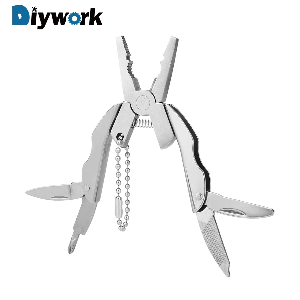 DIYWORK Мультитул плоскогубцы нож отвертка брелок уличный портативный мини Ручной