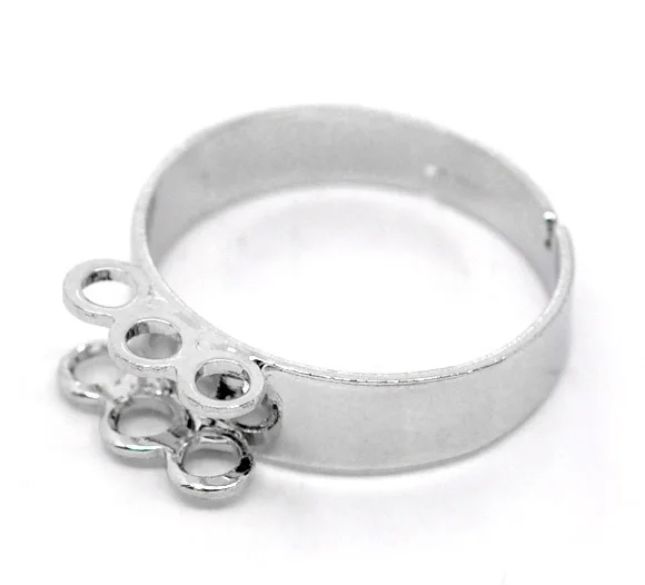 2014 Fashion 10 PCs New Adjustable Ring Base Blank 6 Loops 19mm | Украшения и аксессуары