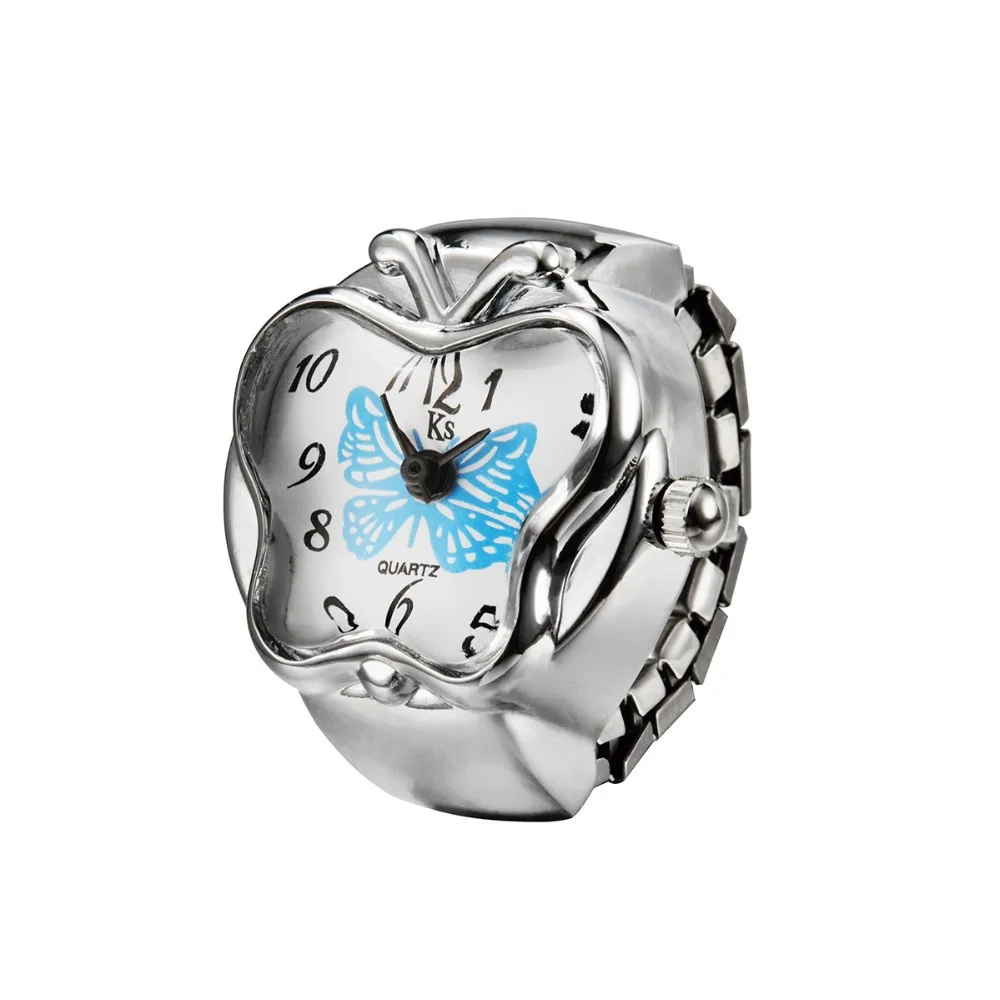 

Creative Butterfly Dial Mini Electronic Quartz Watch Ring Women's Personality Cute Joker Jewelry Party Prom Accessories Day Gift