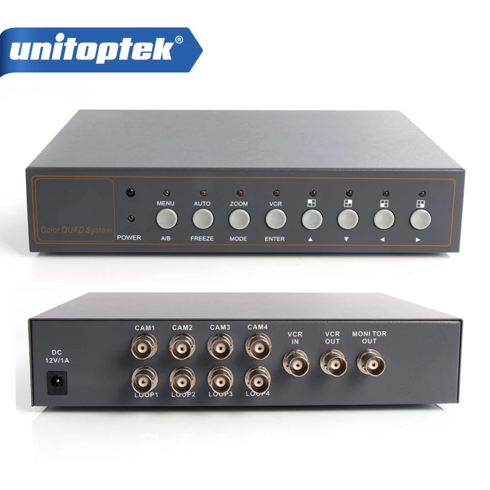 

4CH Color Video Quad Splitter Processor For CCTV Video Surveillance System