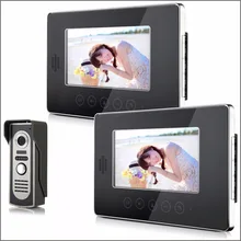 7 Pulgadas LCD Monitor de Intercomunicación Video de La Puerta Teléfono 2EN1 Metal Cámara