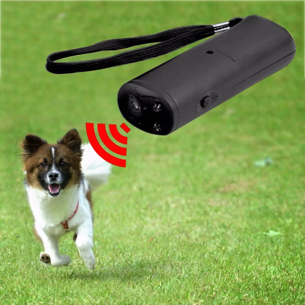 3 in 1 Anti Barking Stop Bark Dog Training LED Ultrasonic Repeller Control Trainer Device |