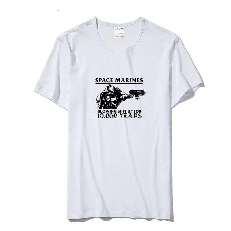 

Space Marines Blowing Shit Up For 10 000 Years T-Shirt Mens T-Shirt Rouge Quick-Dry Red And White T Shirt Mens