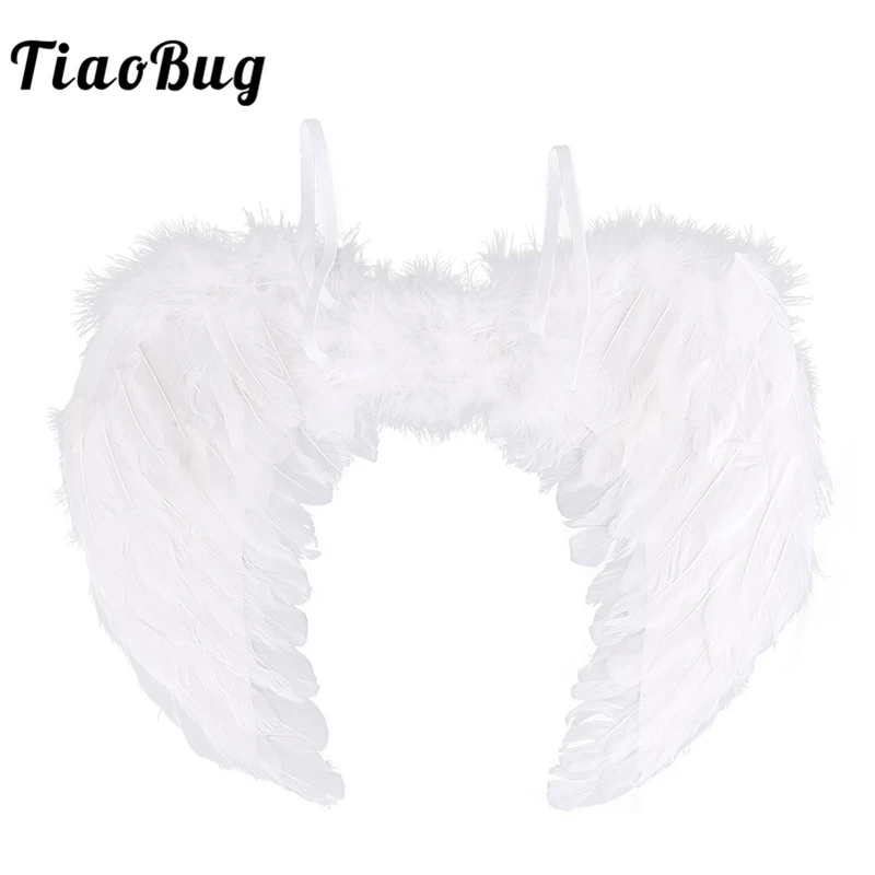 

TiaoBug Kids Teens Feather Angel Wings Cosplay Party Costume Dance Stage Wings Festival Carnival Masquerade Clothing Accessories