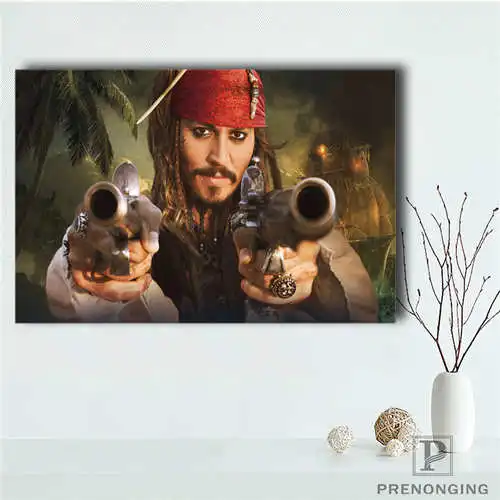Изготовленный На Заказ рисунок из ткани с принтом johnny depp (1) @ Печатный постер для