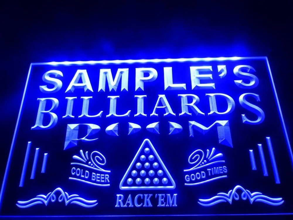 

DZ011- Name Personalized Custom Billiards Pool Bar Room LED Neon Light Sign