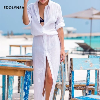 

New Arrivals Beach Cover Up Solid Chiffon Swimwear Ladies Walk On The Beach Sexy Beach Cover Up Saida De Praia Beach Wear #Q80