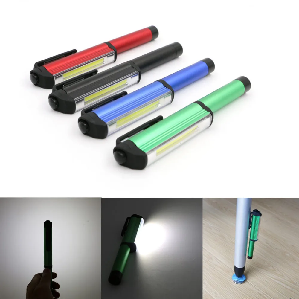 

Portable Mini LED Magnet COB Inspection Work Light Lamp Multifunction COB LED Mini Pen Outdoor Flashlight with Magnet