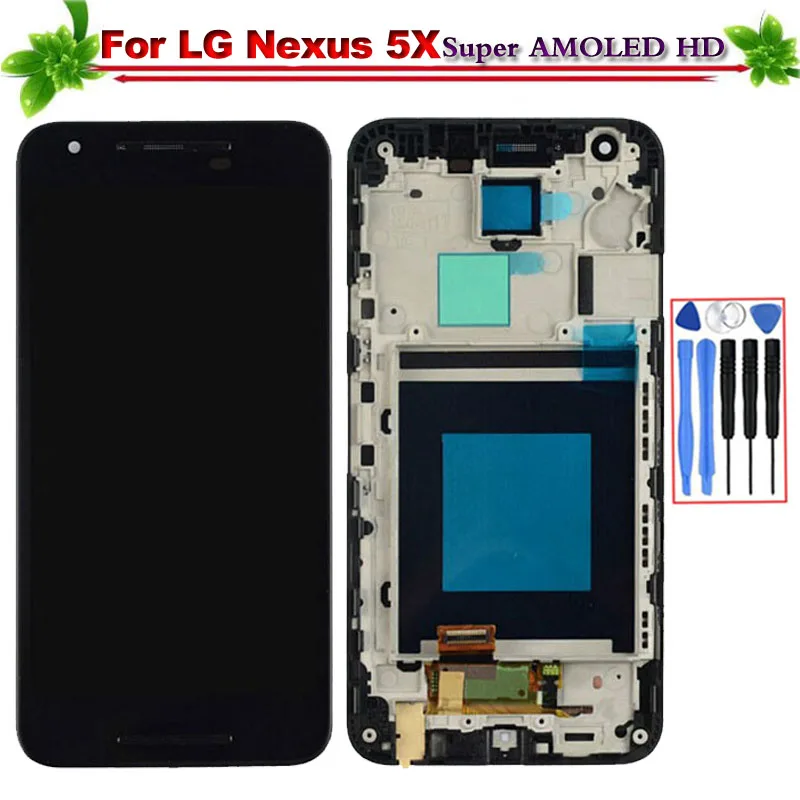 

100% Tested for LG Nexus 5X H790 H791 H798 LCD Display with Frame Touch Screen Digitizer Assembly Replacement Super Amoled Black