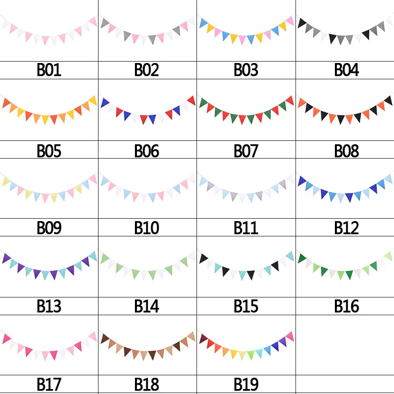 12 флагов, цветные тканевые гирлянды, рождественские фетровые гирлянды с подвеской, флаг для свадьбы, дня рождения, дома, вечерние гирлянды для украшения