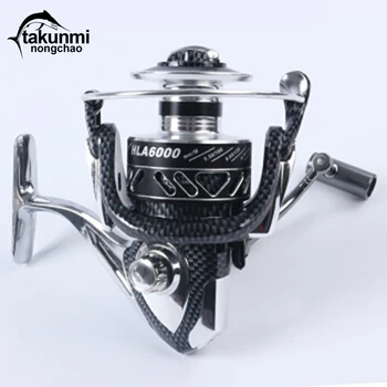 

2-Axis Clearance Reel 3000/4000 Full Metal Rocker Fishing Line Spinning Wheel Fishing Gear HLA6000 All Metallic Rotary Black