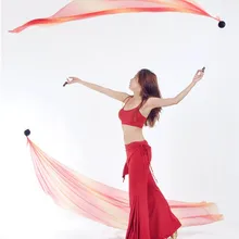 1 шт., имитация шелковой вуаль пой для танца живота, реквизит для выступлений на сцене, танцевальный костюм, аксессуары