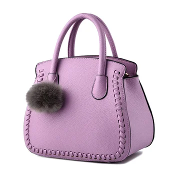 

Elegant Violet PU Office Lady Handbag Clutch Embossing Women's Shoulder Bag