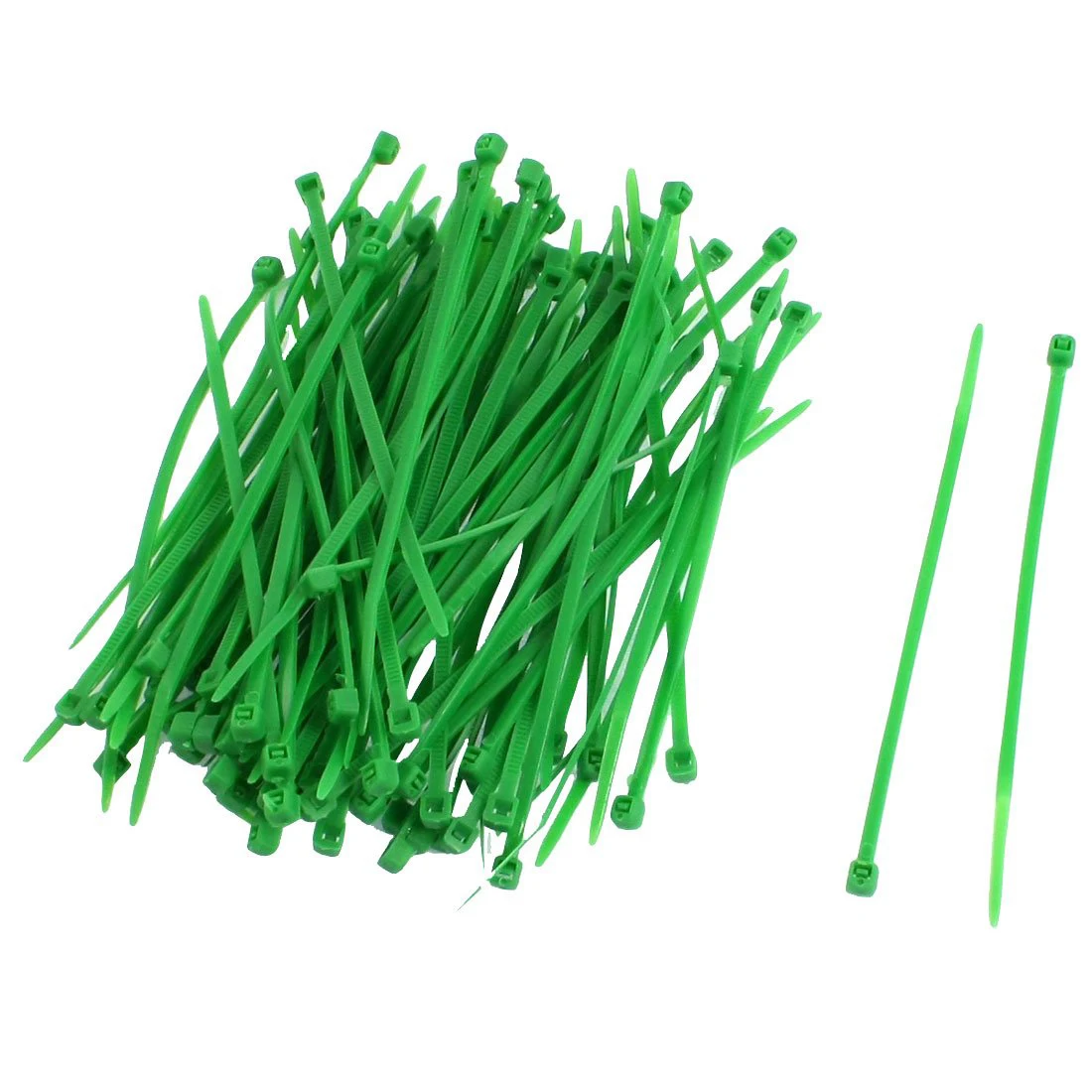 100 Pcs Green Plastic Cable Zip Tie Fasten Wrap 3x100mmzip tiescable