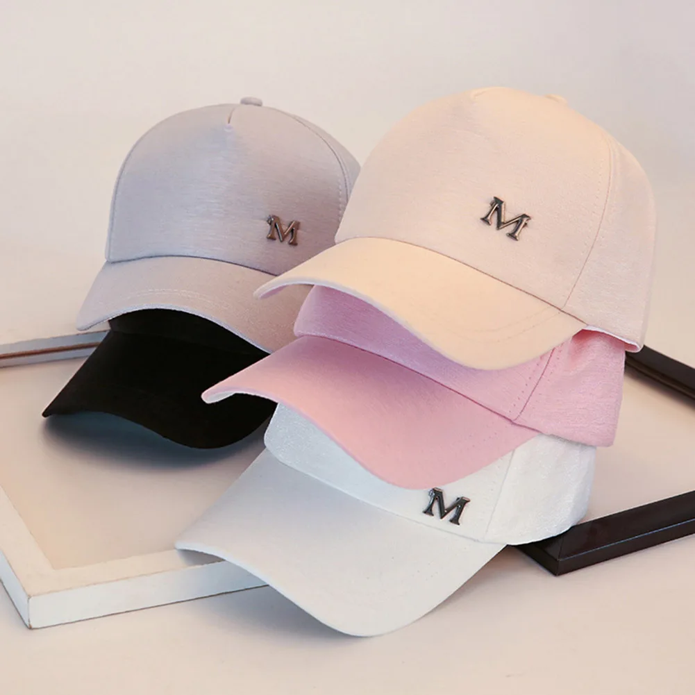 Buy Fashion Women Baseball Hat M Letter Solid Color