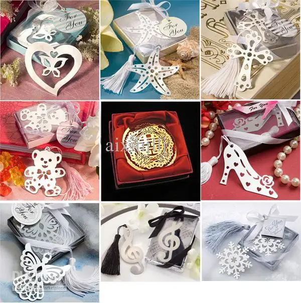 Wholesale - Snowflake Bookmarks Wedding Supplies Heart-shaped Pendant Gifts Tassel Favors | Тематическая одежда и униформа