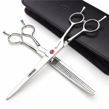 

7 inches Professional hair scissors Stainless Steel Cutting thinning scissors set Silver salon barber shears