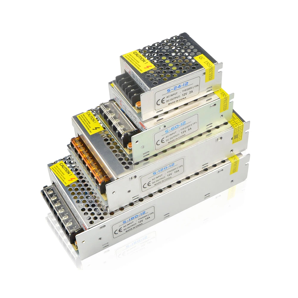 

DC12V 1A 2A 3A 5A 8.5A 10A 15A 20A 30A lighting Transformers LED Driver Power Adapter For LED Strip light Switch Power Supply