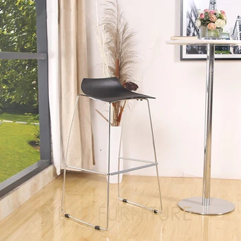 

Minimalist Modern Design Plastic and Metal Steel Bar Stool Nice Popular Bar Furniture Bar Chair Living Room Counter Stool