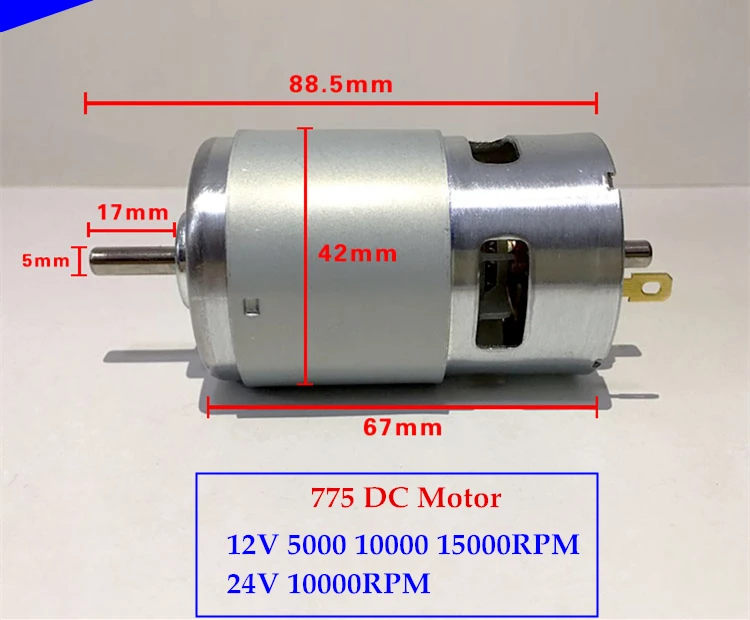 Шарикоподшипник 775, очень скоростной двигатель для автомобиля, модель корабля, модель двигателя 12 В 24 в 10000 15000 об/мин 755, электроинструмент, двигатель постоянного тока