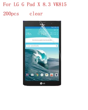 

Transparent Tablet LCD film Screen Protector for LG G Pad X 8.3 VK815 9H Anti-scratch without retail packing 200pcs/lot