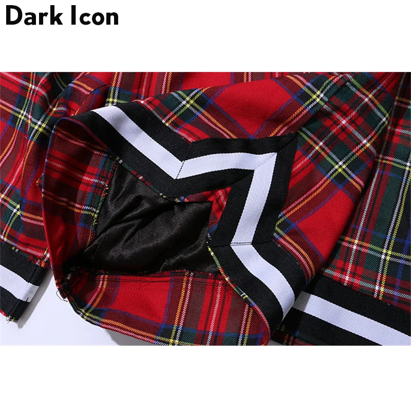 DARK ICON мужские клетчатые шорты с эластичной резинкой на талии летние мужские шорты с заниженным шаговым швом 3 цвета