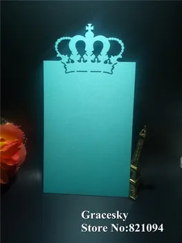 

20pcs laser cutting Crown design Pearl paper Save The Date Cards RSVP wedding invitation cards for wedding party invitation