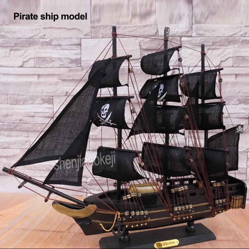 Pirate Sailing Ships Nautical Ornaments Sea Boats Room Decoration Wooden Crafts 
