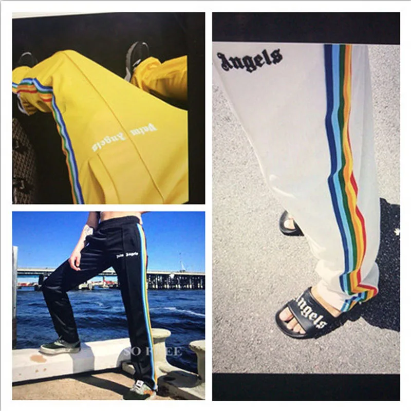 

Palm Angels Sweatpants Men Women 1:1 High Quality Palm Angels Sweatpants Fashion Casual Drawstring Zipper Palm Angels Sweatpants
