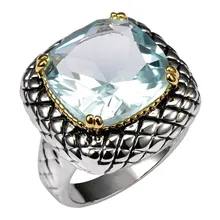 Enorme aguamarina 925 anillo de plata esterlina precio para la fábrica mujeres y hombres tamaño 6 7 8 9 10 11 F1516