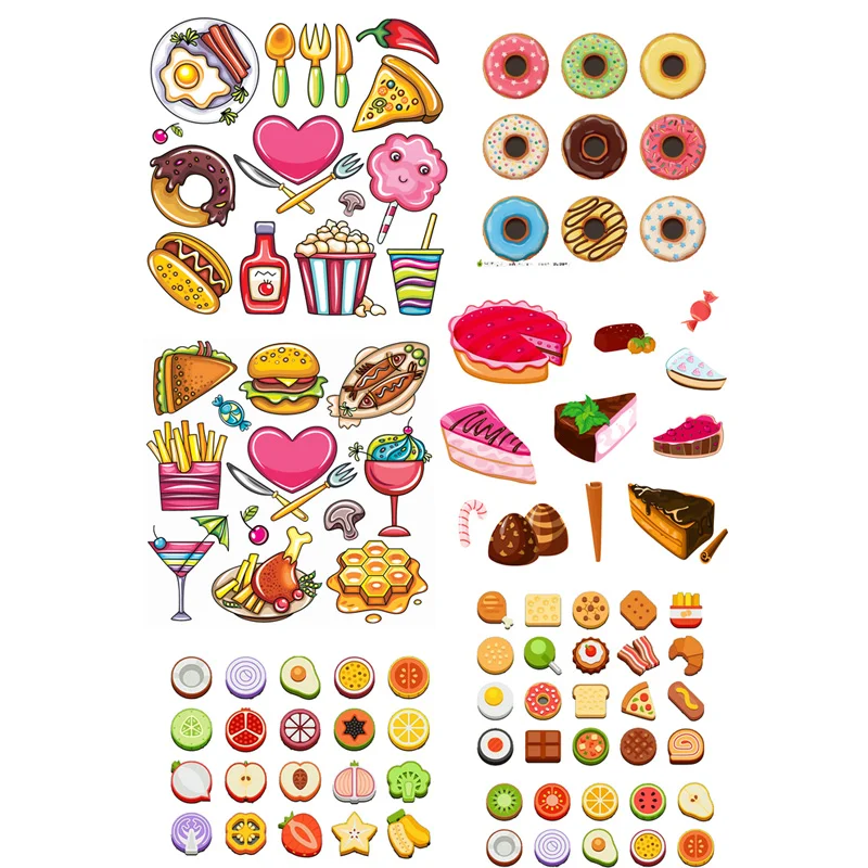 Seasonstorm Sweet Snack Food DIY Aesthetic Diary Travel Journal Paper  Stickers Scrapbooking Stationery School Office Art Supplies