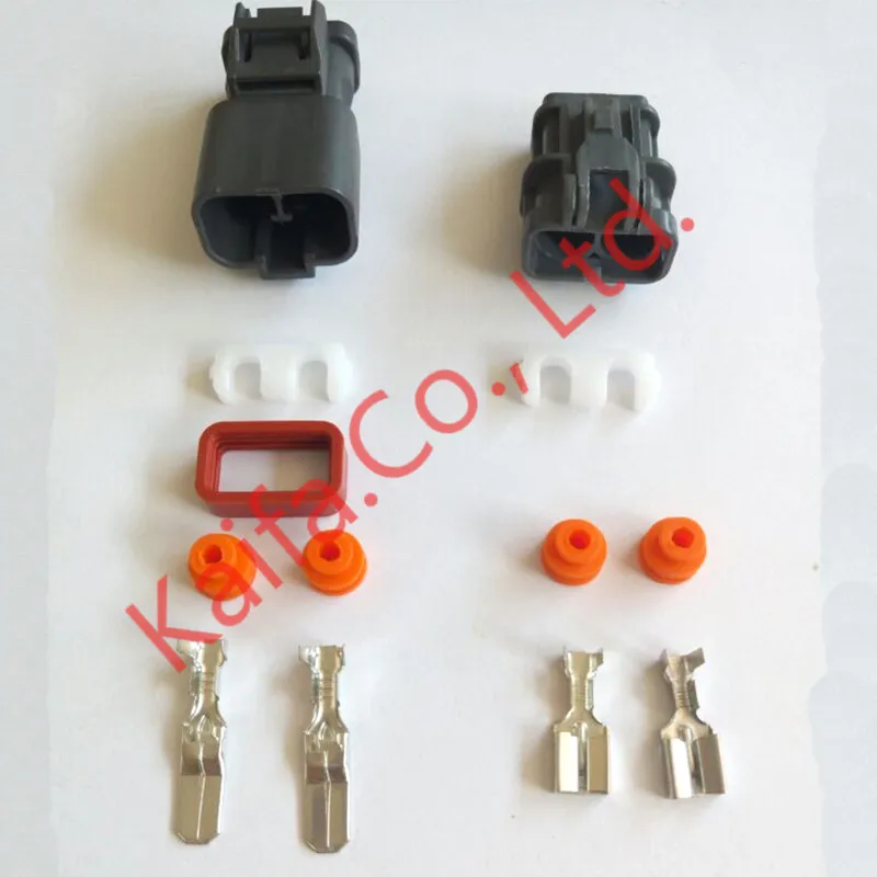 1pcs 2Pin 6.3mm cooling fan plug/Engine plug,Auto waterproof electrical