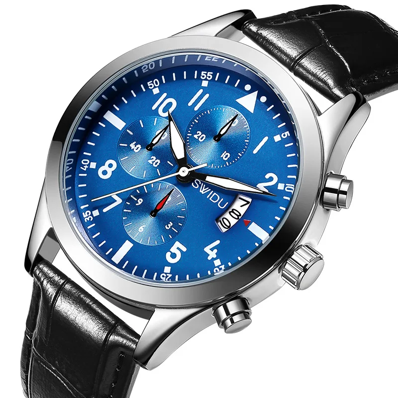 Relojes Watch Men SWIDU Fashion Sport Quartz Clock Mens Watches Top Brand Luxury Business Waterproof Watch Relogio Masculino