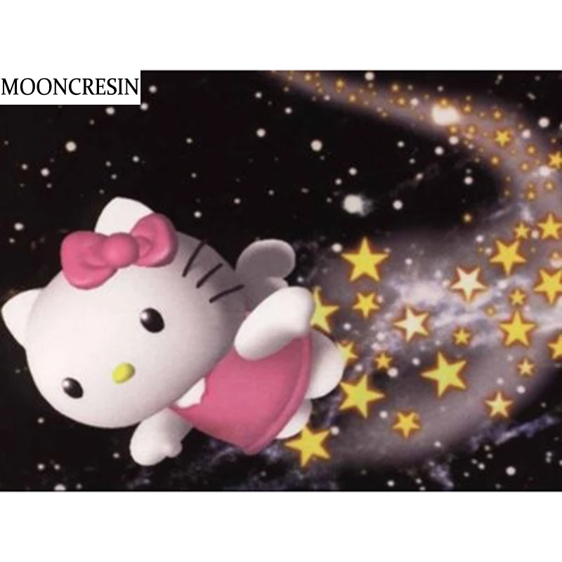

5D Diy Diamond Painting Full Square Needlework Cross Stitch Diamond Embroidery Hello Kitty Mosaic New Year Christmas Decoration