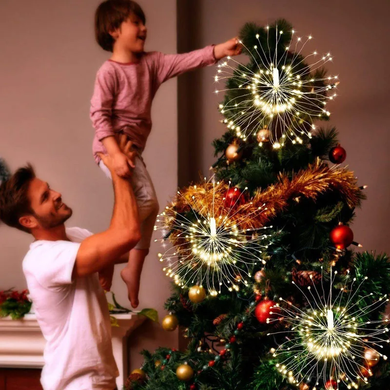 

200 led string lights waterproof Warm white Firework AA Battery Operated copper wire christmas Wedding Party Garland Fairy Light