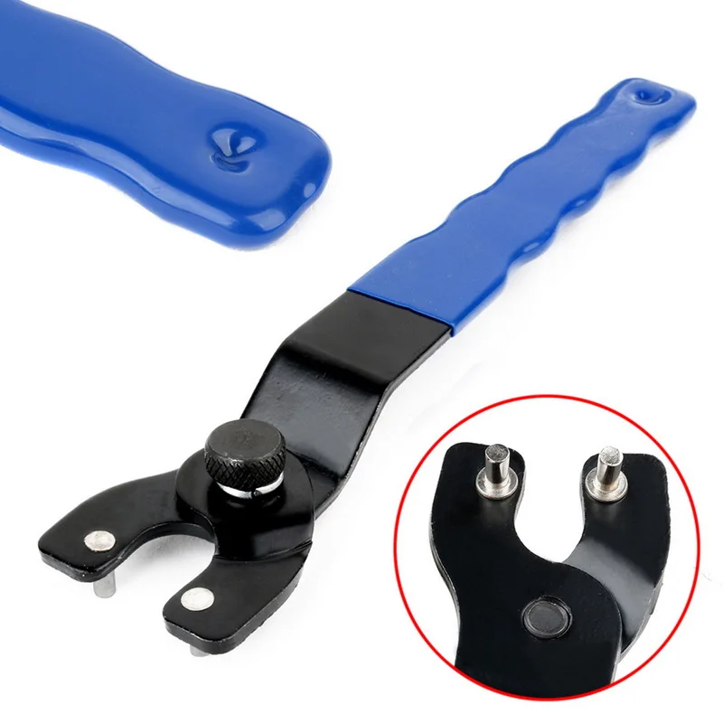Синий/черный угловой шлифовальный ключ, Регулируемый угловой шлифовальный ключ, угловой шлифовальный ключ, гаечный ключ 200 мм, зубило, инструмент из стали