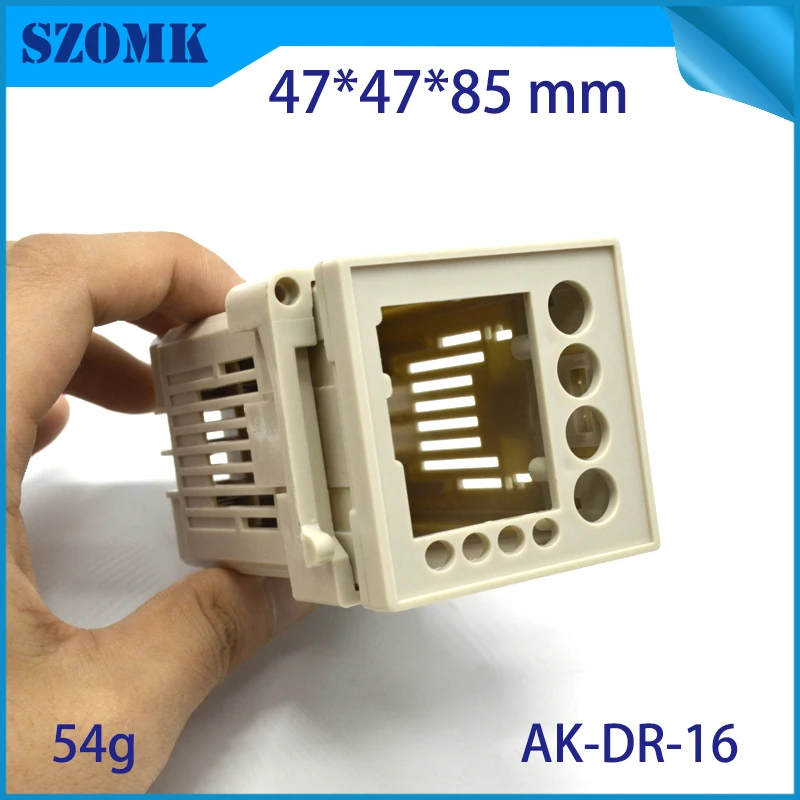 szomk plastic din rail enclosure PLC plastic box for electronics project instrument case junction box (7)