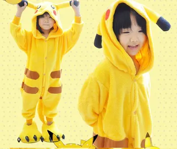 

Lovely Kids Children Onesie Pajamas Anime Cosplay Costume Onesie Pikachu