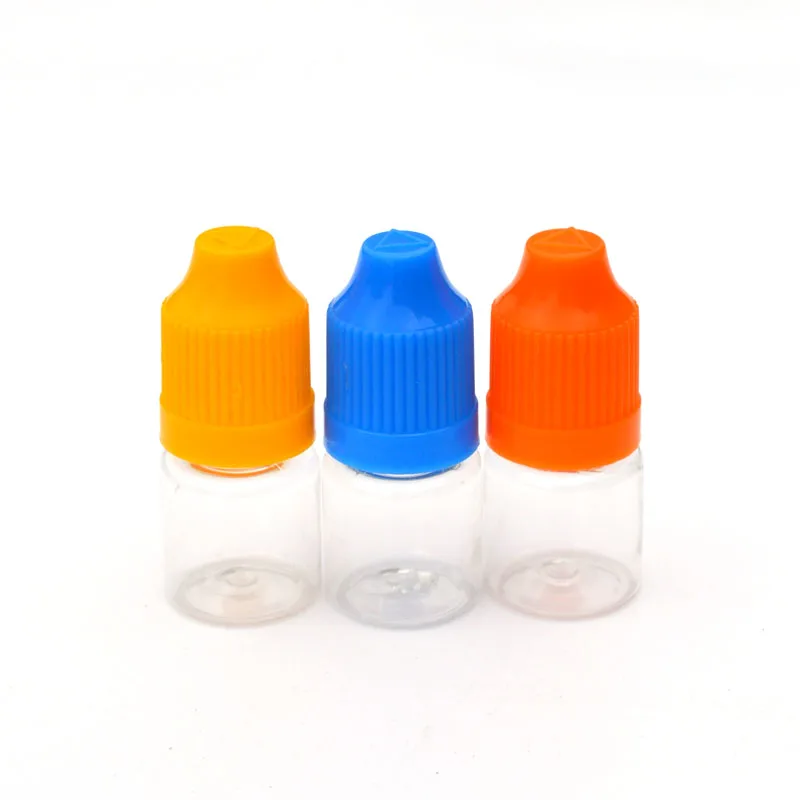 

2500pcs 3ml Clear PET Plastic Bottle Empty E Liquid Dropper Bottles With Child Proof Cap Free Shipping