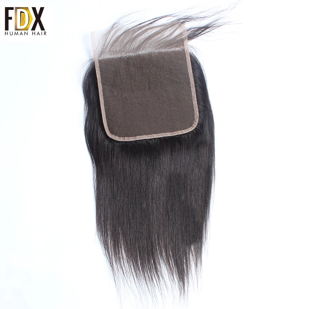 FDX Brzailian Hair 6x6 Lace Closure Straight Swiss Lace With Baby Hair Natural Human Hair 8 10 12 14 16 18 20 Inch remy closure