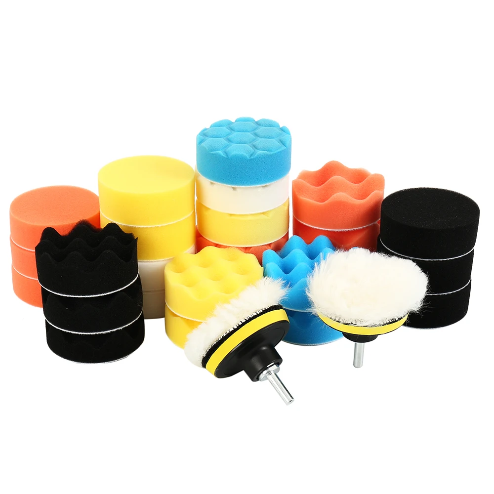 

31 Pcs Polishing Pads 3 Inch Wool Sponge Set Car Polisher Wash Sealing Glaze 80mm Cars Auto Vehicle Maintenance Tools