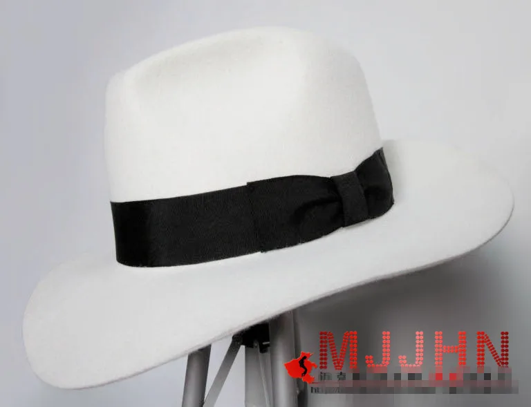 MJ Michael Jackson Smooth Criminal With Name White FEDORA Wool Hat Trilby Collection Hats cb5feb1b7314637725a2e7: Size 56CM|Size 57CM|Size 58CM|Size 59CM|Size 60CM